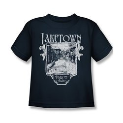 The Hobbit Desolation Of Smaug Shirt Kids Laketown Simple Navy Youth Tee T-Shirt