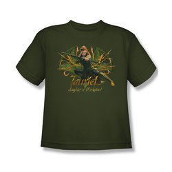 The Hobbit Desolation Of Smaug Shirt Kids Tauriel Military Green Youth Tee T-Shirt
