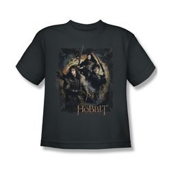 The Hobbit Desolation Of Smaug Shirt Kids Weapons Drawn Charcoal Youth Tee T-Shirt