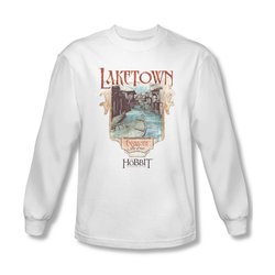 The Hobbit Desolation Of Smaug Shirt Laketown Long Sleeve White Tee T-Shirt