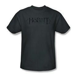 The Hobbit Desolation Of Smaug Shirt Ornate Logo Adult Charcoal Tee T-Shirt