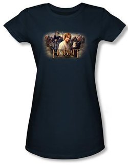 The Hobbit Juniors Shirt Movie Unexpected Journey Rally Navy T-shirt