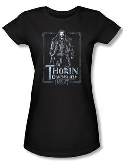 The Hobbit Juniors Shirt Movie Unexpected Journey Thorin Black Tee