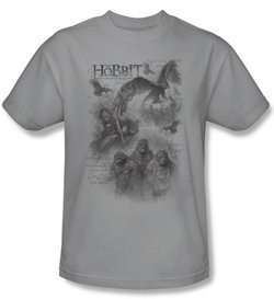 The Hobbit Kids Shirt Movie Unexpected Journey Sketches Silver Tee