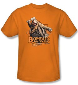 The Hobbit Shirt Movie Unexpected Journey Bombur Adult Orange T-shirt