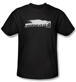 The Hobbit Shirt Movie Unexpected Journey Company Adult Black Tee