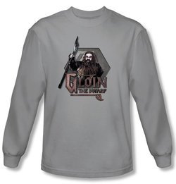The Hobbit Shirt Movie Unexpected Journey Gloin Silver Long Sleeve