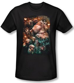 The Hobbit Shirt Movie Unexpected Journey Goblin King Adult Black Tee