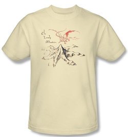 The Hobbit Shirt Movie Unexpected Journey Mountain Adult Cream T-shirt