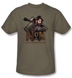 The Hobbit Shirt Movie Unexpected Journey Nori Adult Green T-shirt