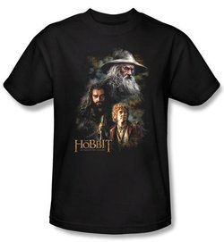 The Hobbit Shirt Movie Unexpected Journey Painting Adult Black Tee