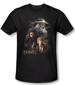 The Hobbit Shirt Movie Unexpected Journey Painting Black Slim Fit Tee