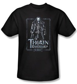 The Hobbit Shirt Movie Unexpected Journey Thorin Adult Black T-shirt