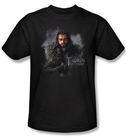 The Hobbit Shirt Movie Unexpected Journey Thorin Adult Black Tee