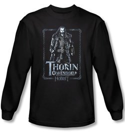 The Hobbit Shirt Movie Unexpected Journey Thorin Black Long Sleeve