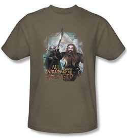 The Hobbit Shirt Movie Unexpected Journey Wrongs Avenged Green Adult