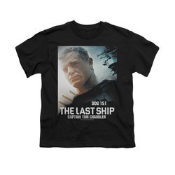 The Last Ship Shirt Kids Captian Tom Black T-Shirt