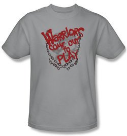 The Warriors Shirt Come Out And Play Adult Silver Tee T-Shirt