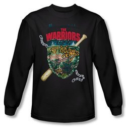 The Warriors Shirt Shield Long Sleeve Black Tee T-Shirt
