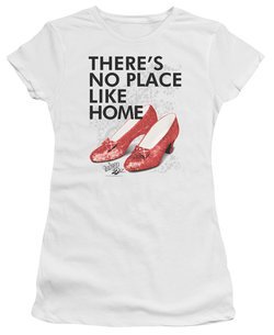 The Wizard Of Oz  Juniors Shirt There's No Place Like Home White T-Shirt