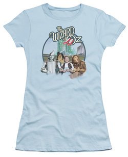 The Wizard Of Oz  Juniors Shirt We're Off To See Wizard Light Blue T-Shirt