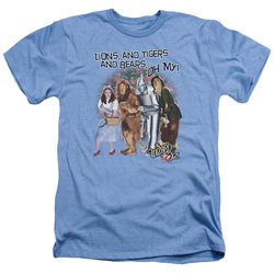 The Wizard Of Oz Shirt Lions and Tigers and Bears Oh My! Heather Light Blue T-Shirt