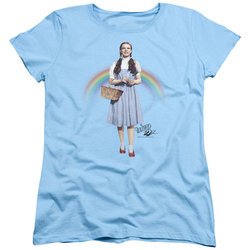 The Wizard Of Oz  Womens Shirt Over The Rainbow Light Blue T-Shirt