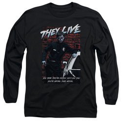 They Live  Long Sleeve Shirt Dead Wrong Black Tee T-Shirt