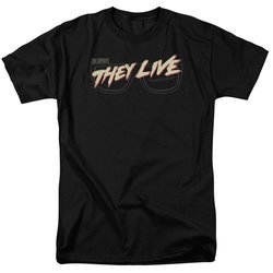 They Live Shirt Glasses Logo Black T-Shirt