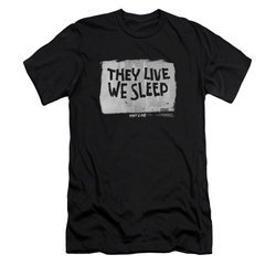 They Live Shirt Slim Fit V Neck We Sleep Black Tee T-Shirt
