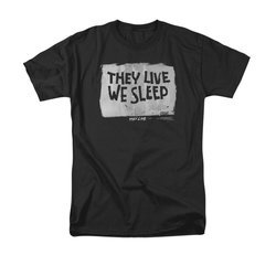 They Live Shirt We Sleep Adult Black Tee T-Shirt