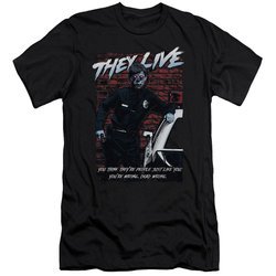 They Live  Slim Fit Shirt Dead Wrong Black T-Shirt
