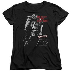 They Live  Womens Shirt Who are They? Black T-Shirt