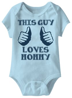 Click to get This Guy Loves Mommy Funny Baby Romper Blue Infant Babies Creeper