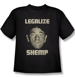 Three Stooges Kids Shirt Legalize Shemp Black Tee T-Shirt