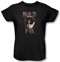 Three Stooges Ladies Shirt Bad Moe Fo Funny Black Tee T-shirt