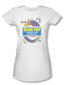 Click to get Blow Pop Juniors TShirts  Blow Pop Label White Tee