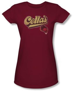 Cella's Juniors T-Shirts - Cella's Logo Cardinal Red Tee