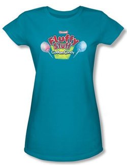 Fluffy Stuff Juniors T-Shirts - Fluffy Stuff Logo Turquoise Tee