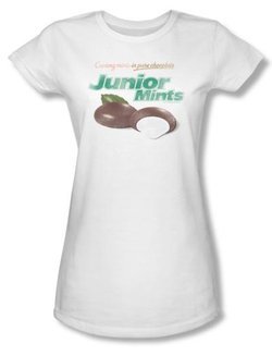 Junior Mints Juniors T-Shirts - Junior Mints Logo White Tee