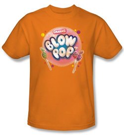 Blow Pop T-Shirts - Blow Pop Bubble Adult Orange Tee