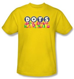 Dots T-Shirts -Dots Logo Adult Yellow Tee