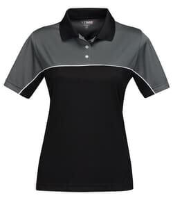 Click to get Tri Mountain Ladies Double Clutch Polo Shirt  CharcoalBlack