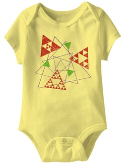 Click to get Triangle Shape Funny Baby Romper Yellow Infant Babies Creeper