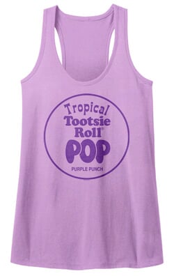 Click to get Tropical Tootsie Roll Pop Juniors Tank Top Punch Purple Racerback