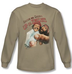 Up In Smoke Shirt Rolled Up Long Sleeve Sand Tee T-Shirt