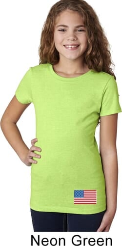 Click to get US Flag Bottom Print Girls Shirt