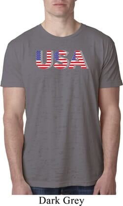 Click to get USA 3D Mens Burnout Shirt
