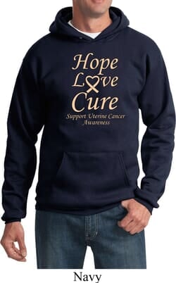 Click to get Uterine Cancer Awareness Hope Love Cure Hoodie