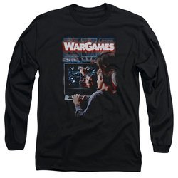 WarGames  Long Sleeve Shirt Movie Poster Black Tee T-Shirt